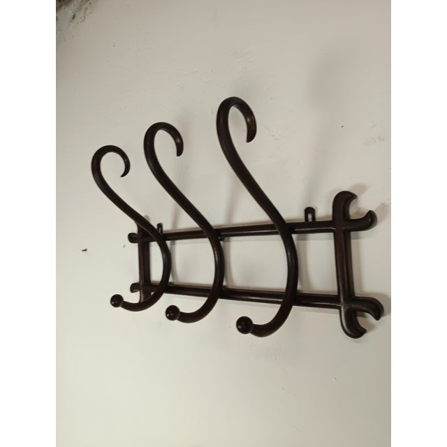 Wall-Mounted Coat Rack from Thonet, 1890s, in Good conditions. Designed 1890 to 1919 This piece has an attribution mark, I...