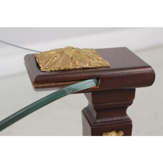 Glass Vintage Louis XVI Dore Glass Coffee Cocktail Table For Sale - Image 7 of 13