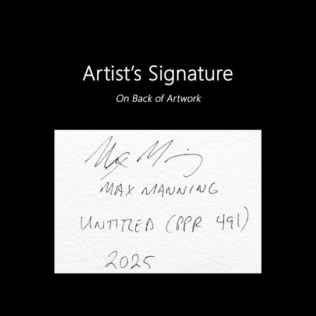 Paper Untitled (Ppr491) - Original Green Tone Surrealist Abstract Mixed Media Original Artwork by Max Manning For Sale - Image 7 of 7