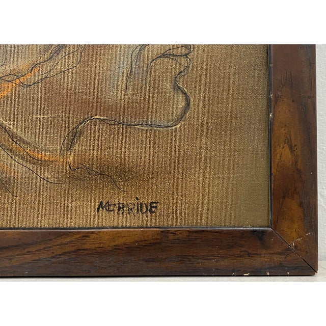 Textile William McBride "Daumier Heads" Original Oil on Canvas 20th C. For Sale - Image 7 of 10