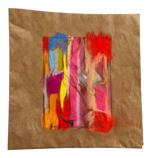 Abstract #305 Original Drawing in Pastel/Pen by Erik Sulander