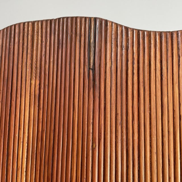 Mid-Century Modern Italian Self-Supporting Wooden Screen, 1950s For Sale - Image 14 of 18