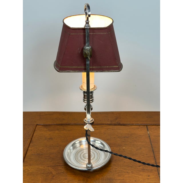 19th Century Quinquet Lamp in Silvered Metal, 1890s For Sale - Image 11 of 14