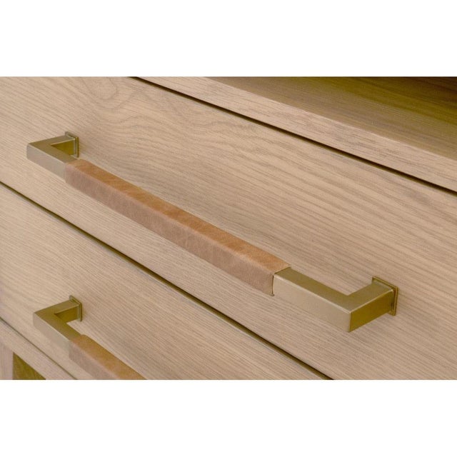 Brown Cambria Marble Topped 2-Drawer Nightstand For Sale - Image 8 of 9