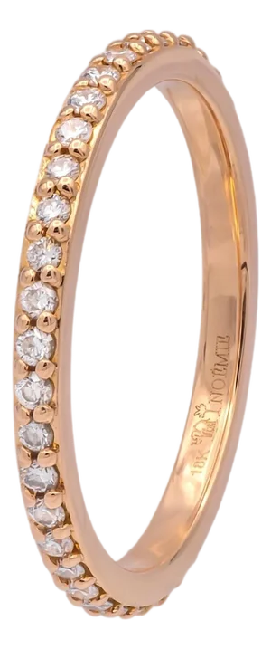 Noémie 18k Rose Gold Full Circle Eternity Band Ring Size 5.5