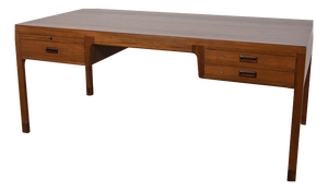 Mid-Century Teak Desk by Ejner Larsen & Aksel Bender Madsen for Willy Beck, Denmark, 1950s