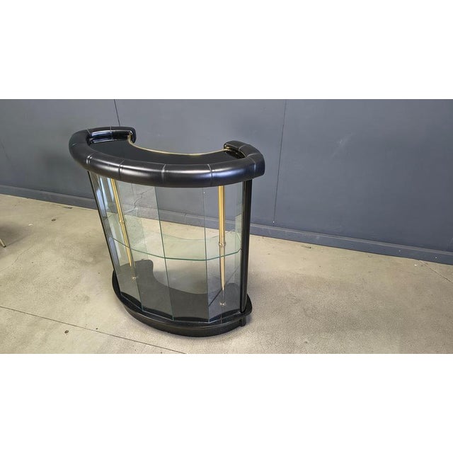 Hollywood Regency Bar with Stools, Italy, 1970s, Set of 4 For Sale - Image 4 of 12