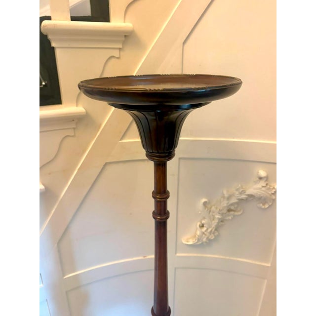 Antique Victorian Carved Mahogany Torchere Plant Stand, 1860 For Sale - Image 6 of 12