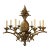 Mid 20th Century Italian Giltwood Pineapple Chandelier For Sale