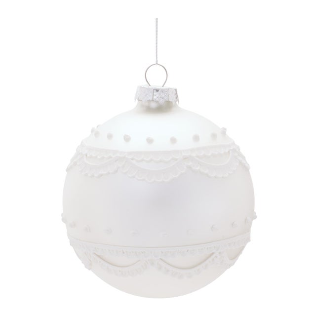 Contemporary Round Glass Ornament Set of 6 For Sale - Image 3 of 5