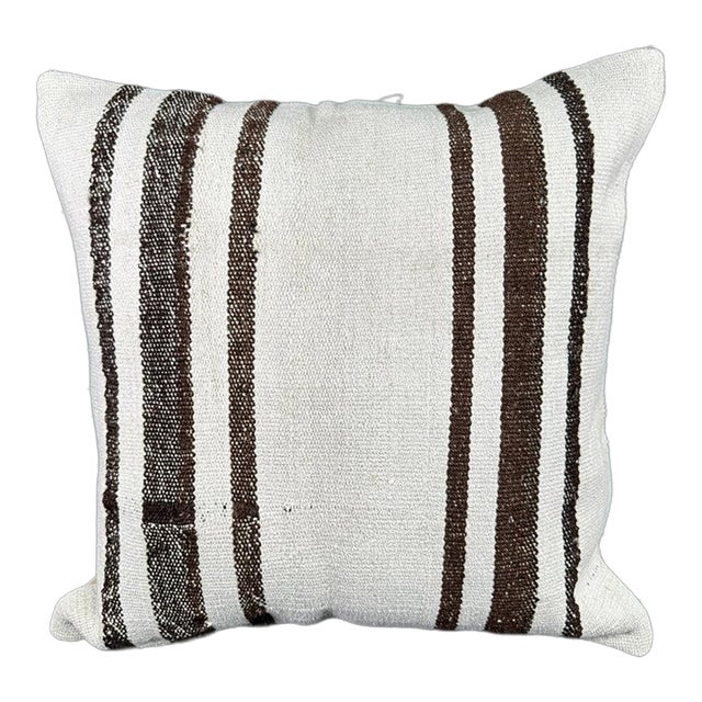Turkish Hemp Pillow Cushion Natural Beige Brown Pillow Cushion Cover 24x24 For Sale
