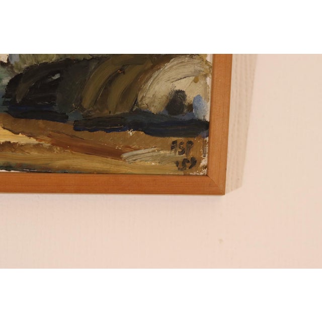 Mid-Century Modern Hugo Olsson, Rocks and Mountains, 1970s, Oil on Canvas, Framed For Sale - Image 3 of 18