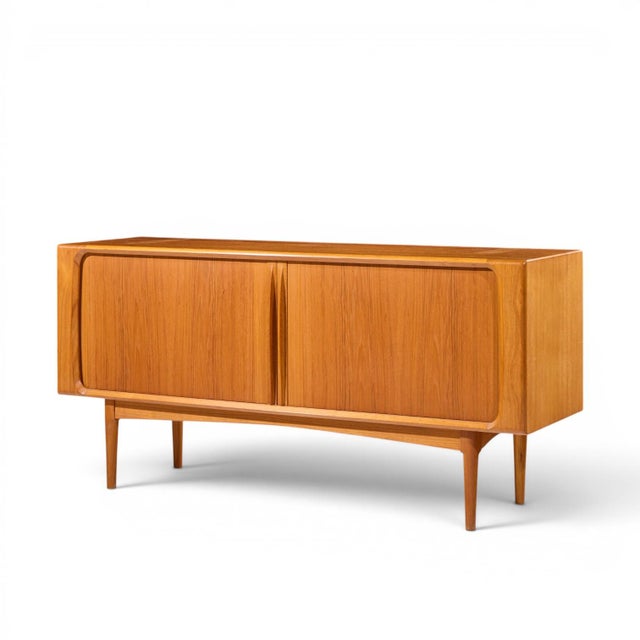 Bernhard Pedersen & Son Bernhard Pedersen Mid Century Danish Teak Tambour Credenza and Hutch For Sale - Image 4 of 12