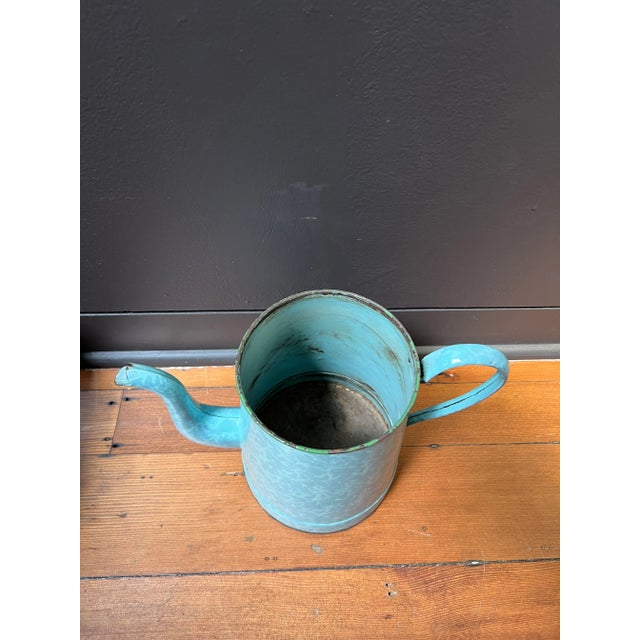 Early 20th Century Vintage French Enamelware Coffee Pot For Sale - Image 5 of 6