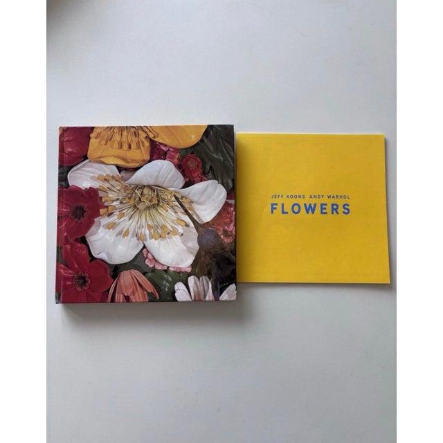 Illustration Jeff Koons Signed Autograph Book Flower Doodle Drawing Gagosian Warhol Catalog For Sale - Image 3 of 5