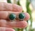 Vintage Sterling Silver Malachite Clip-on Stud Earrings, A Pair For Sale - Image 15 of 18