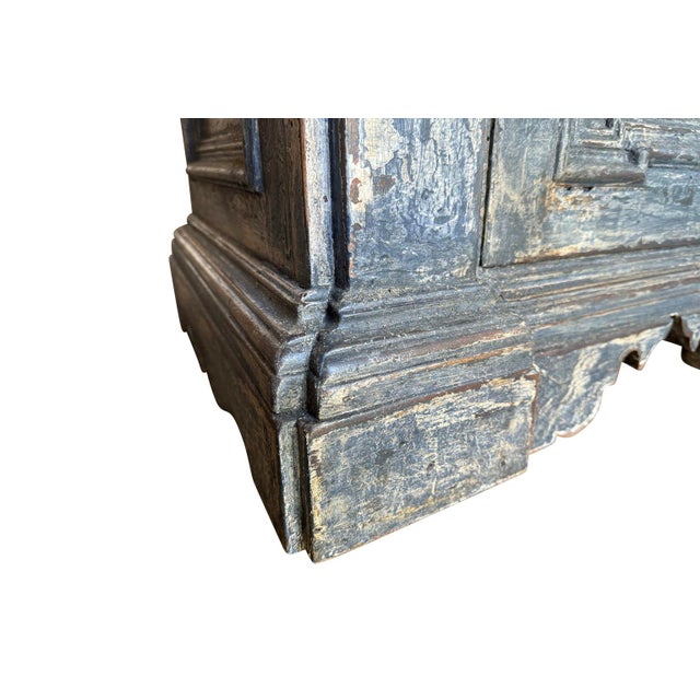 Blue Italian Painted Credenza For Sale - Image 8 of 12
