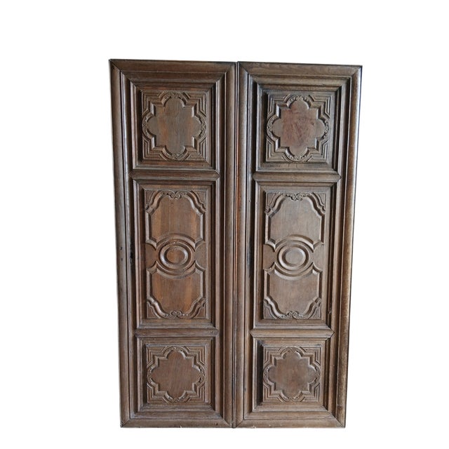 Antique French Carved Wooden Doors, 1730 For Sale - Image 3 of 5