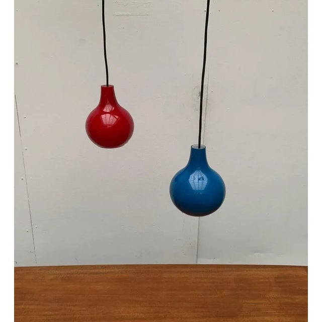 Mid-Century German Ah Glass Pendant Lamp from Peill & Putzler, Set of 2 For Sale - Image 14 of 18