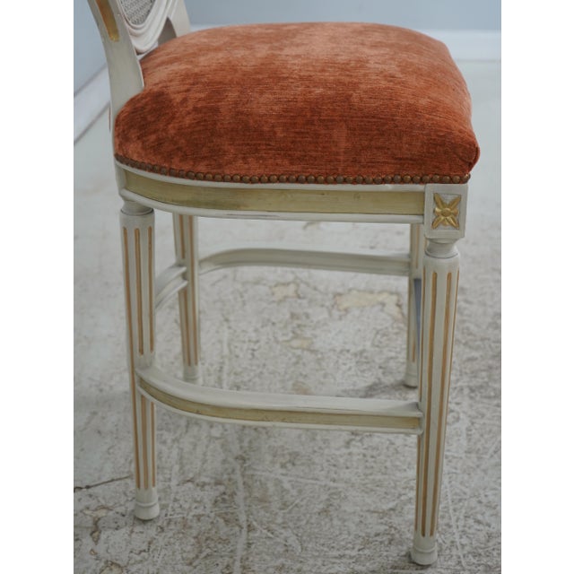 Set of 4 Frontgate French Louis XVI Style Bar Stools For Sale In Philadelphia - Image 6 of 18