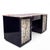 Metal Hollywood Regency Lacquered & Mirrored Credenza / Vanity / Desk /Sideboard W/ Pink Marble & Tole Doo For Sale - Image 7 of 11