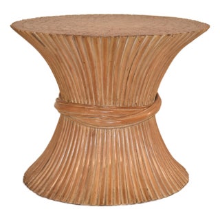 Circa 1970's Wheat Sheaf Side Table For Sale