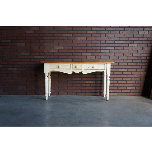 Ethan Allen Farmhouse Pine Sofa Table Chairish