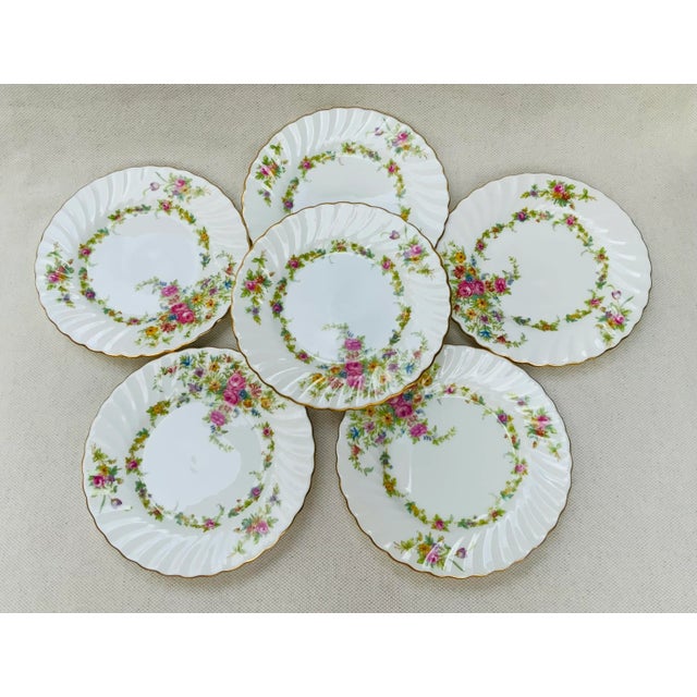 Minton Bone China 10" Dinner Plates - Lorraine Pattern, C. 1925 For Sale - Image 10 of 11