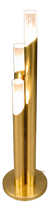 Vintage Brass and Murano Glass Floor Lamp, Italy, 1970s