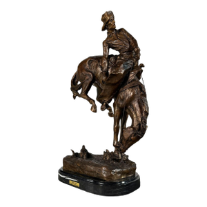 "The Outlaw" Bronze Statue After Frederic Remington, Signed - 32" H