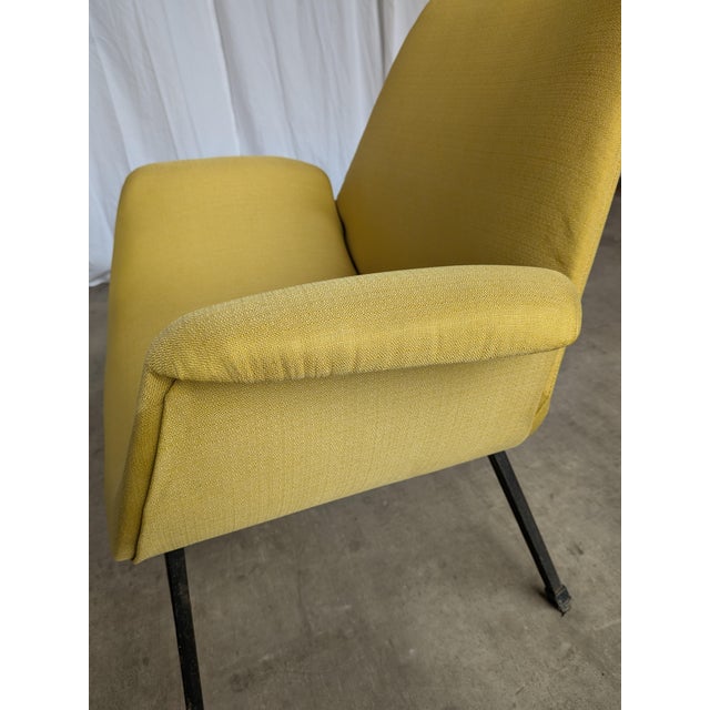 Mid-Century Modern Cocktail Chair in Yellow, 1970s For Sale - Image 16 of 18