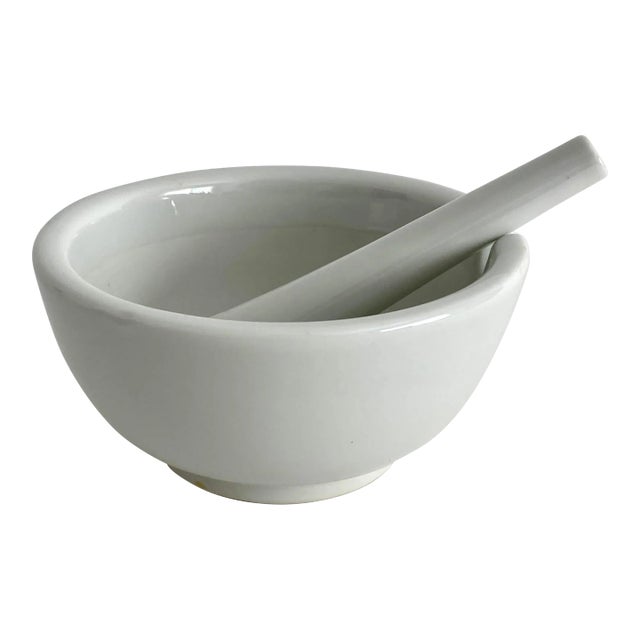 Vintage Ironstone Mortar & Pestle For Sale