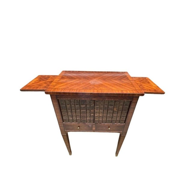 Brown Antique French Louis XVI Style Marquetry Faux-Book Facade Cabinet With Pull-Out Sides, Late 19th Century For Sale - Image 8 of 12