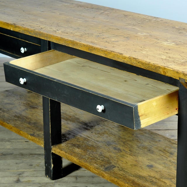 1920s Pine Kitchen Prep Table, 1920 For Sale - Image 5 of 16