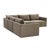 Boho Chic Willow Taupe Modular 5-Piece Performance Velvet L Sectional For Sale - Image 3 of 7