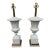 Antique Wedgwood Faux Marble Base Brass Neoclassical Table Lamps - Set of 2 For Sale