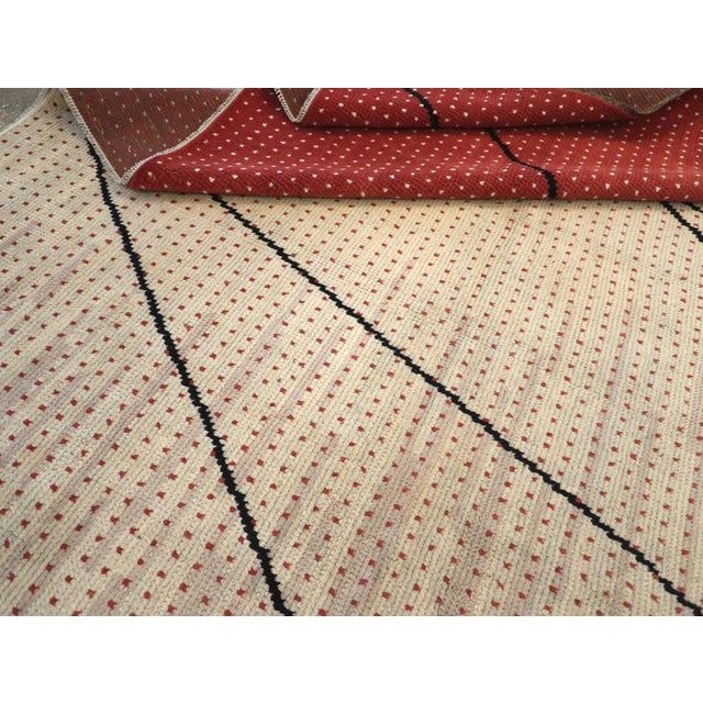 Raspberry Red Galerie Shabab Collection Mid-20th Century Handmade Czech Art Deco Large Room Size Carpet by Antonin Kybal For Sale - Image 8 of 8