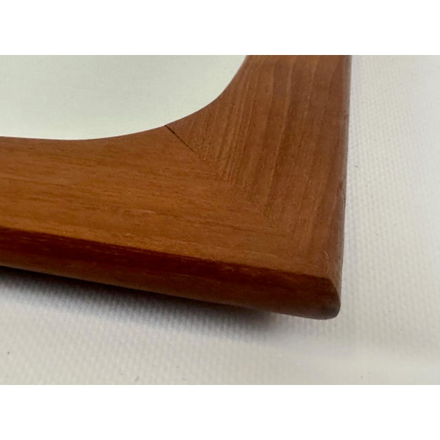 1970s Mid-Century German Wall Mirror in Teak, 1970s For Sale - Image 5 of 12