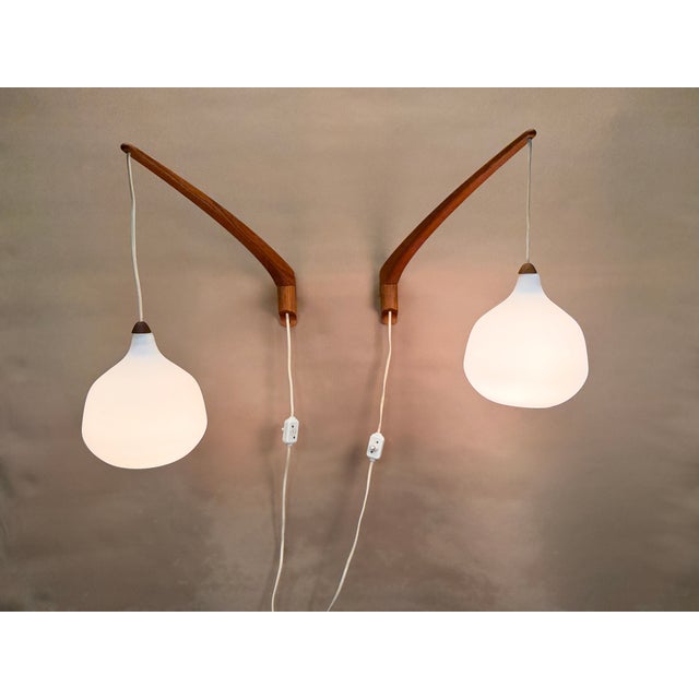 Mid-Century Modern Vintage Swedish Model 705 Wall Lamp by Uno & Östen Kristiansson for Luxus For Sale - Image 3 of 17
