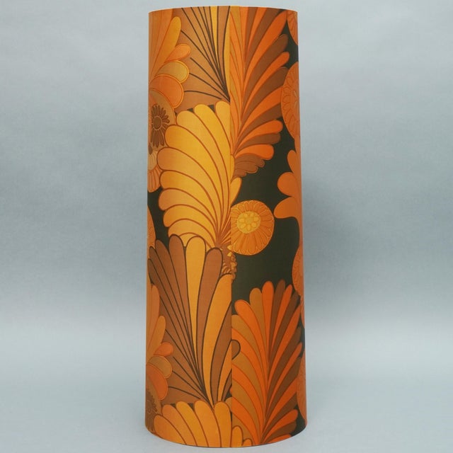 Metal Vintage Psychedelic Lampshade for Floor Lamp with Glass Base, 1970s For Sale - Image 7 of 7