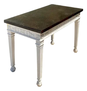Vintage Stone and Wood Console Table