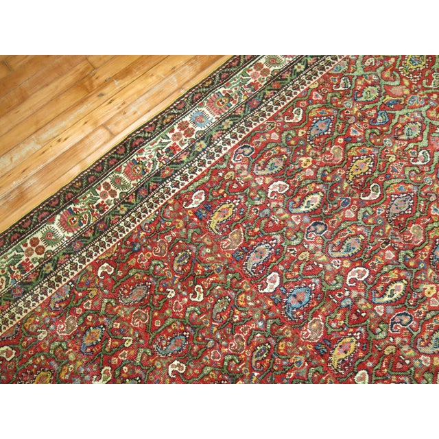 Contemporary 1930s Traditional Red Persian Malayer Intermediate Gallery Size Rug For Sale - Image 3 of 6
