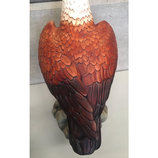 20th Century Large Italian Glazed Terra Cotta Eagle For Sale - Image 9 of 12