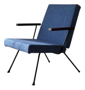 Petrol Blue Model 1409 Armchair by André Cordemeyer for Gispen, 1960s