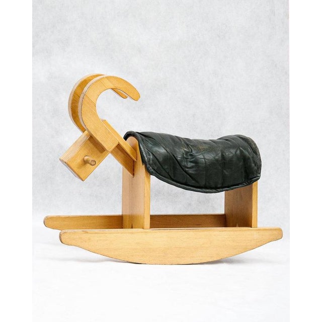 Mid-Century Wooden Rocking Billy Goat, 1960s For Sale - Image 4 of 8