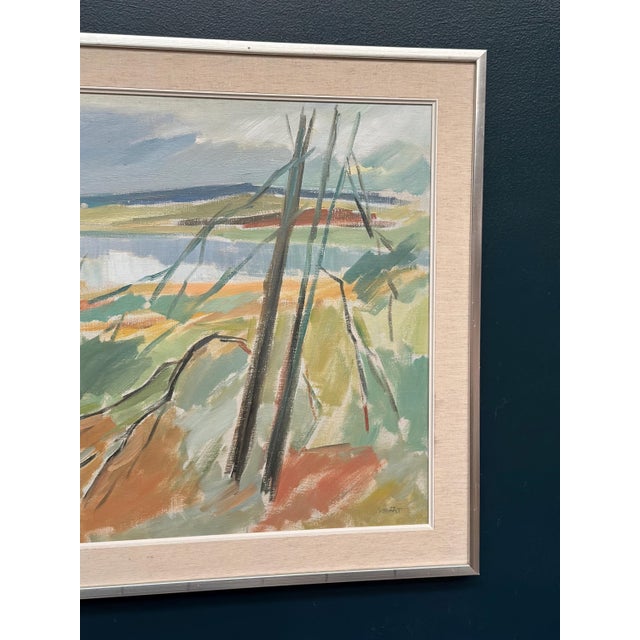 Birger Strååt, Landscape, 1950s, Oil Painting on Canvas, Framed For Sale - Image 4 of 18