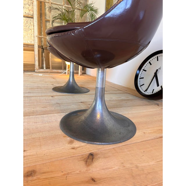 Tulip Swivel Chairs, Italy, 1970s, Set of 2 For Sale - Image 3 of 6