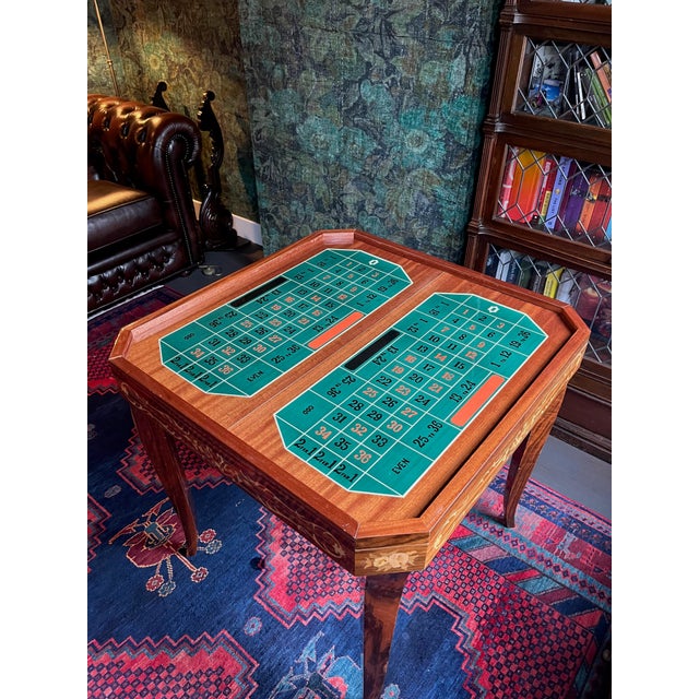 Mid-Century Italian Marquetry Multi-Game Table in Walnut and Mahogany, 1960s For Sale - Image 15 of 18