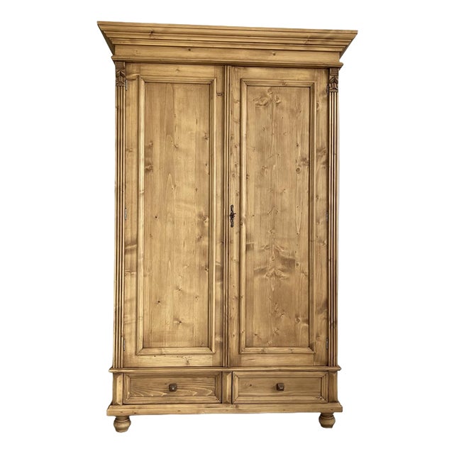 Natural Wood Farm Cabinet For Sale
