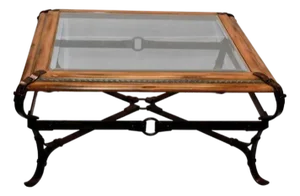 Equestrian World Adnet Hermès Pair of Matching Side Tables